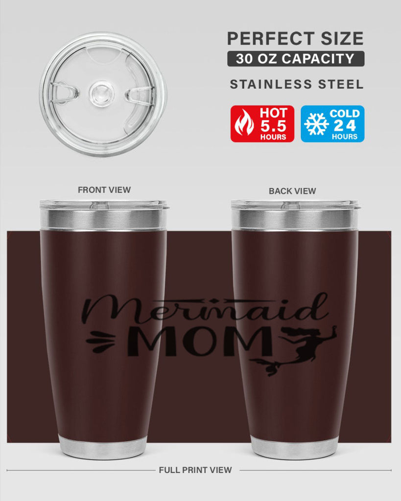 Mermaid Mom 372#- mermaid- Tumbler