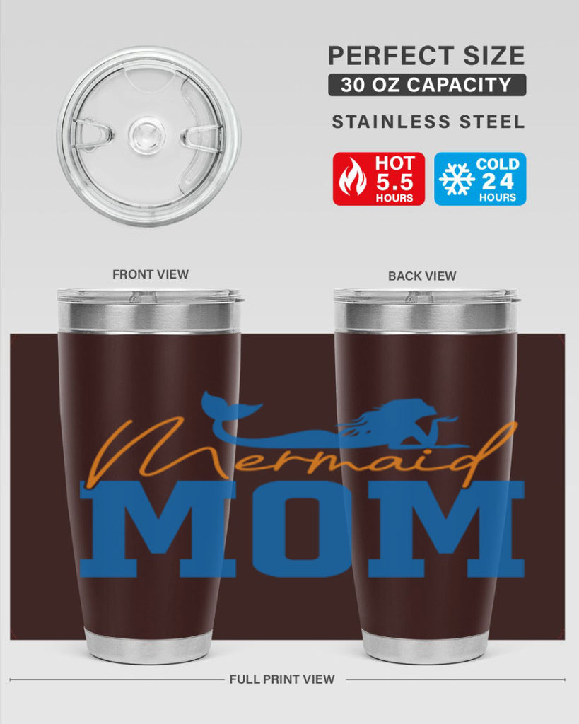 Mermaid Mom 375#- mermaid- Tumbler