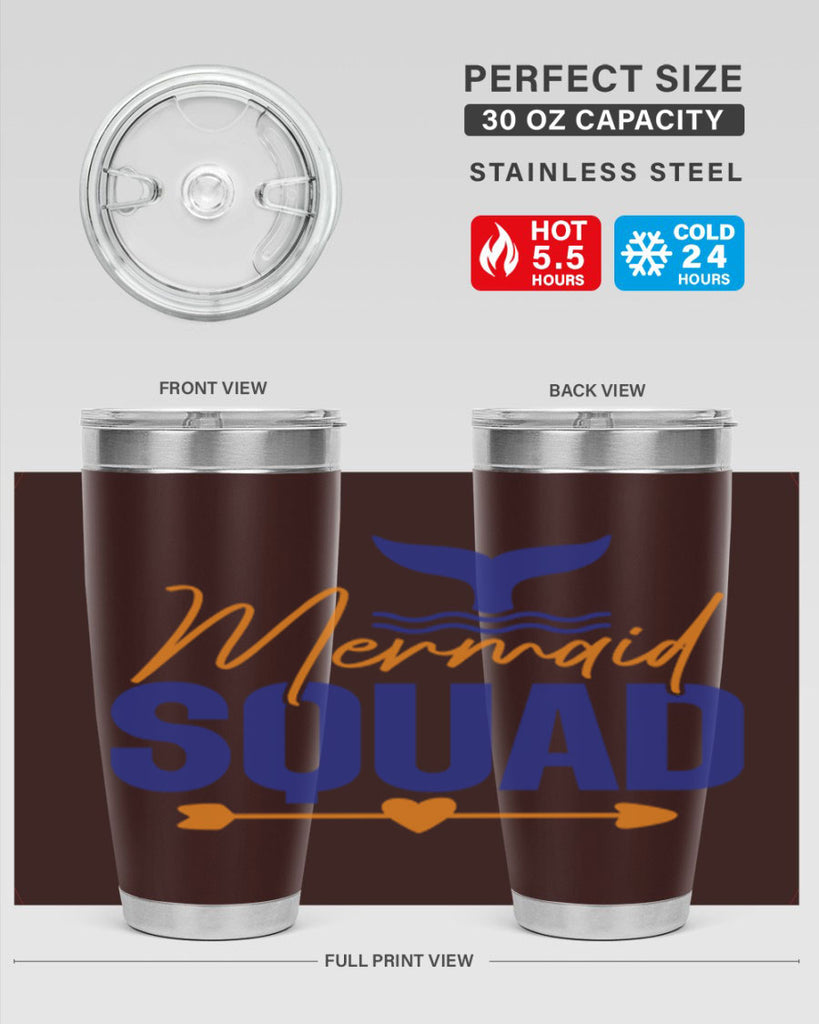 Mermaid Squad 376#- mermaid- Tumbler