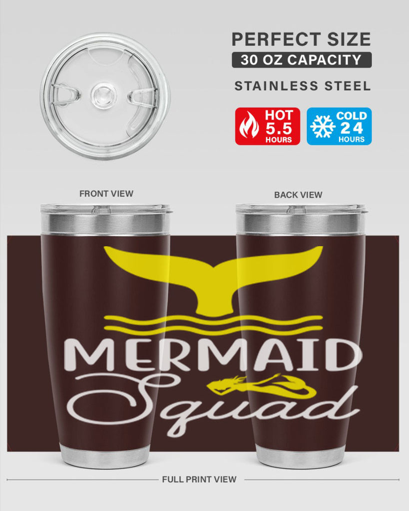 Mermaid Squad 380#- mermaid- Tumbler