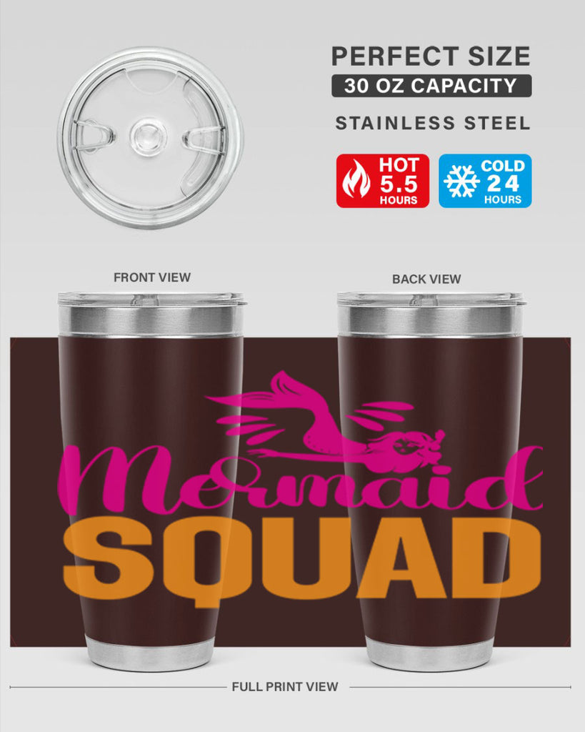 Mermaid Squad 381#- mermaid- Tumbler