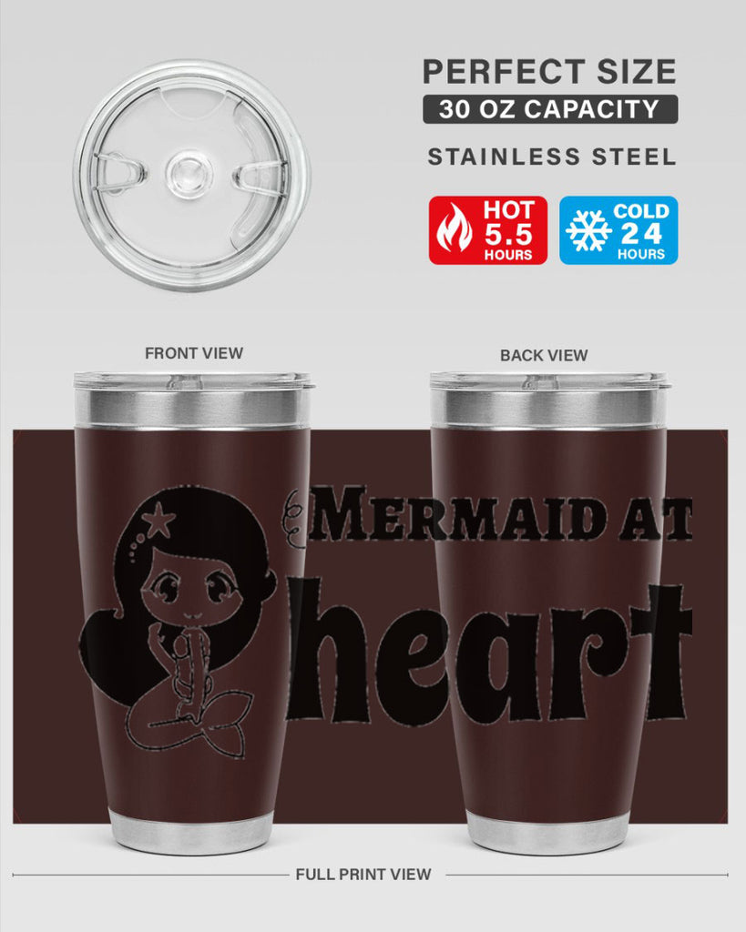 Mermaid at heart 393#- mermaid- Tumbler