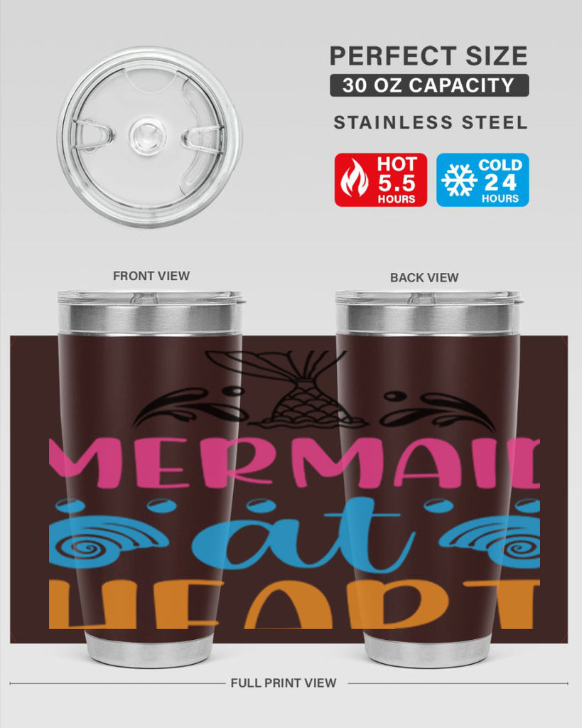 Mermaid at heart Design 396#- mermaid- Tumbler