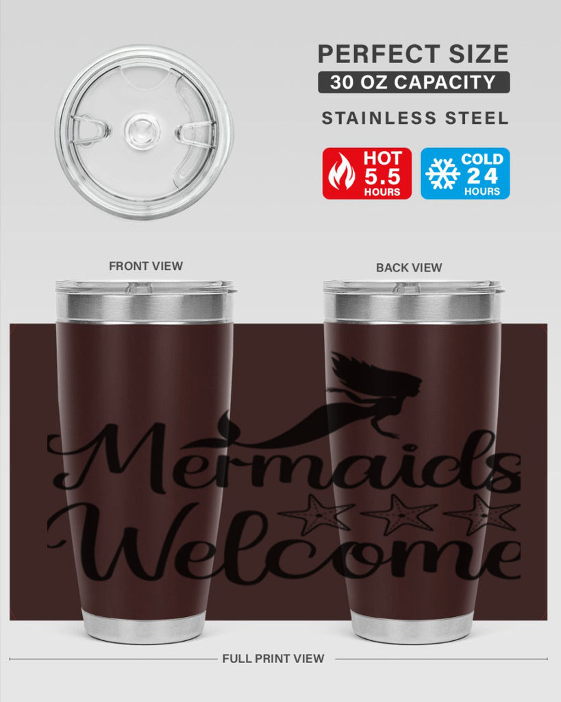Mermaids welcome 498#- mermaid- Tumbler