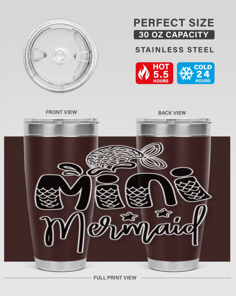 Mini Mermaid 508#- mermaid- Tumbler
