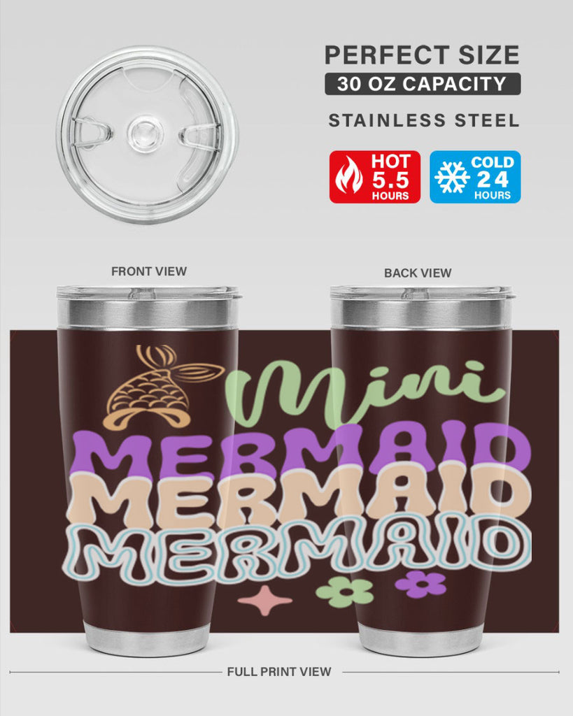 Mini Mermaid 509#- mermaid- Tumbler