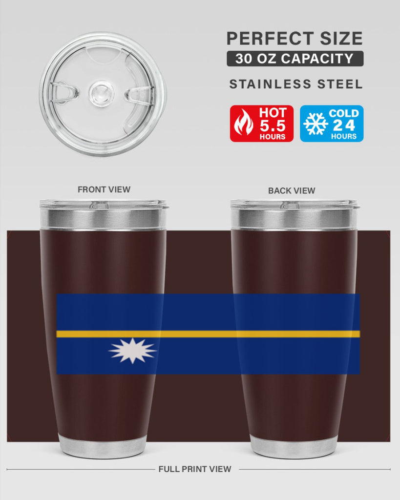Nauru 77#- world flags- Tumbler