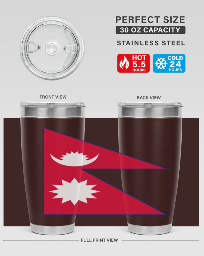 Nepal 76#- world flags- Tumbler