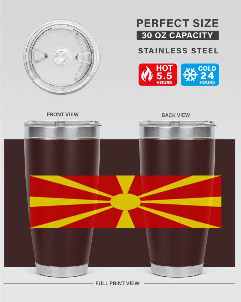 North Macedonia 69#- world flags- Tumbler