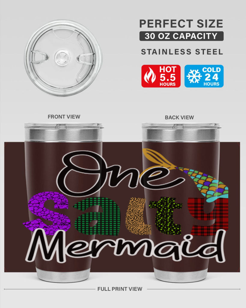 One Salty Mermaid 526#- mermaid- Tumbler