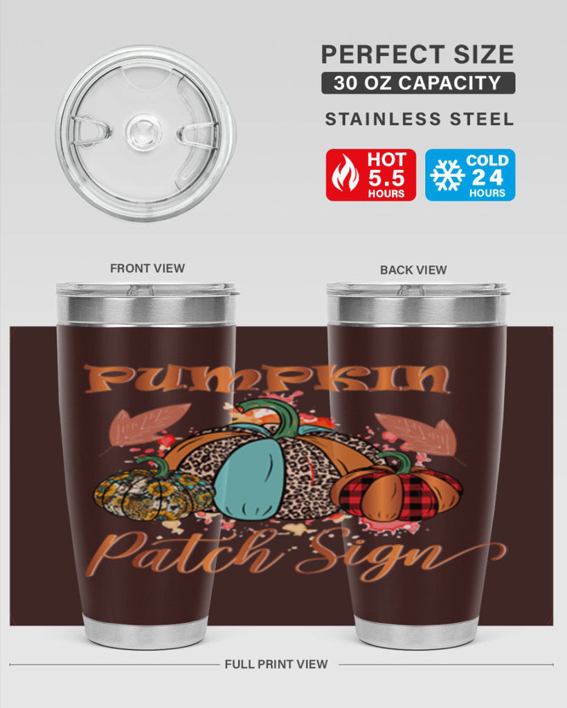 Pumpkin Patch Sign 530#- fall- Tumbler