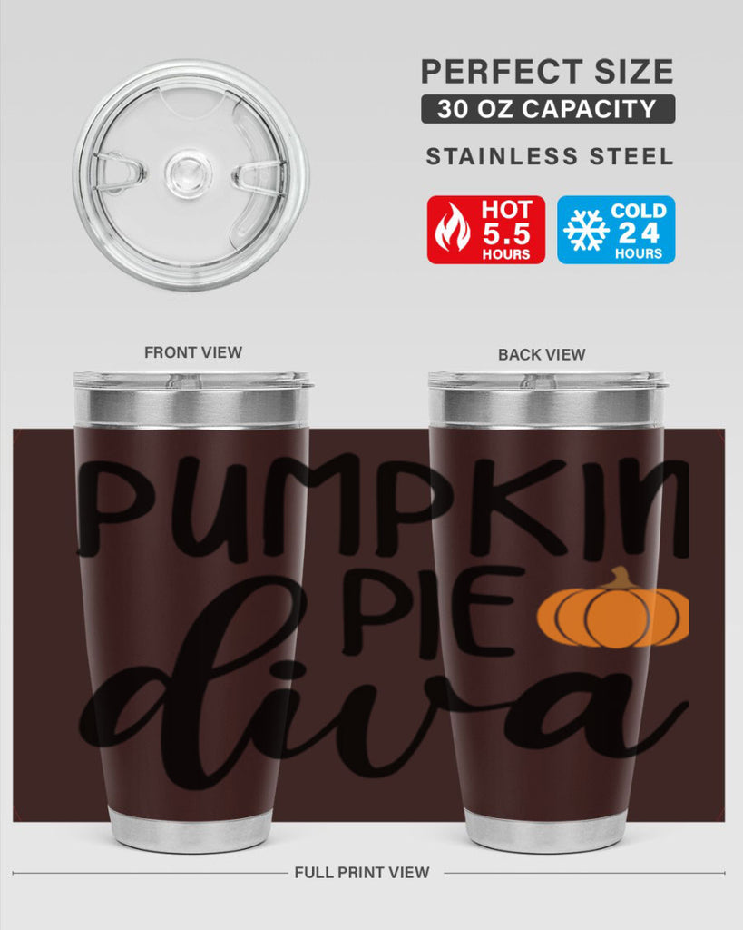 Pumpkin Pie Diva 532#- fall- Tumbler