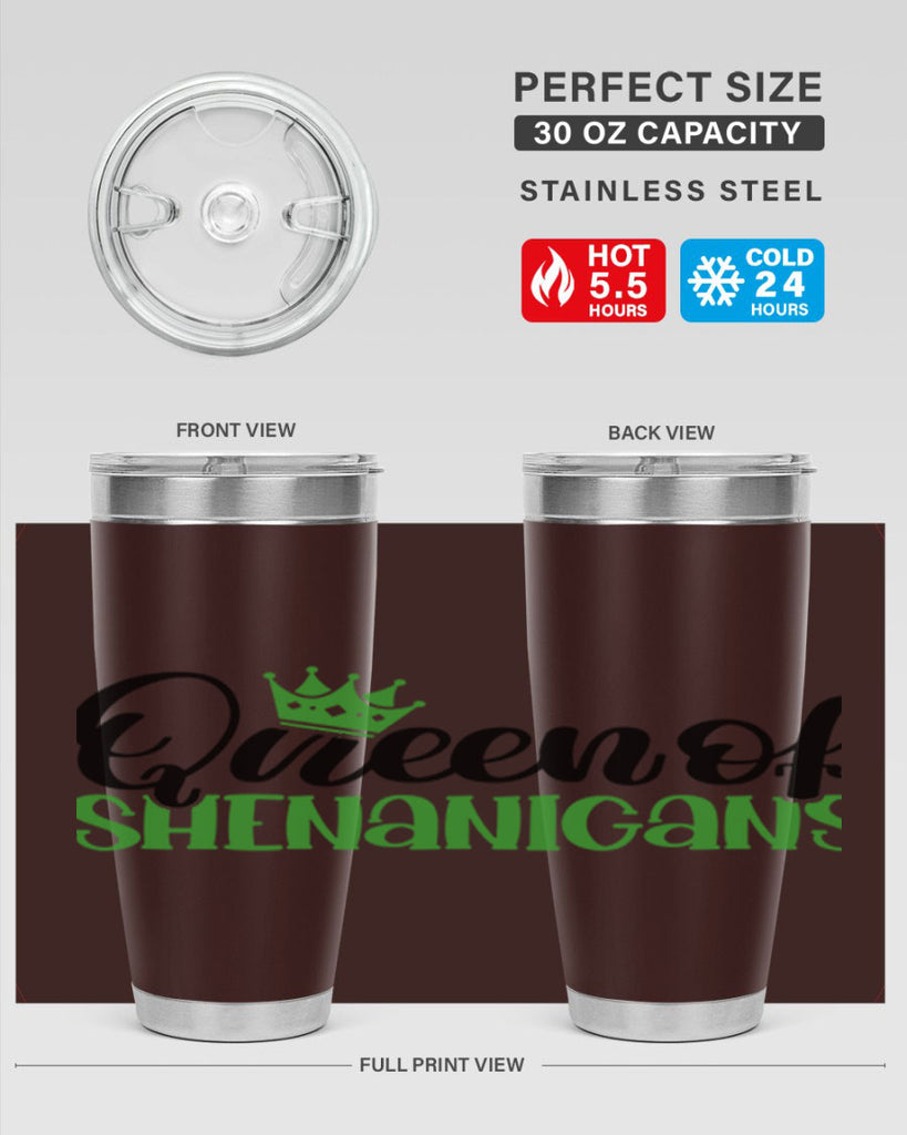 Queen Of Shenanigans Style 36#- St Patricks Day- Tumbler