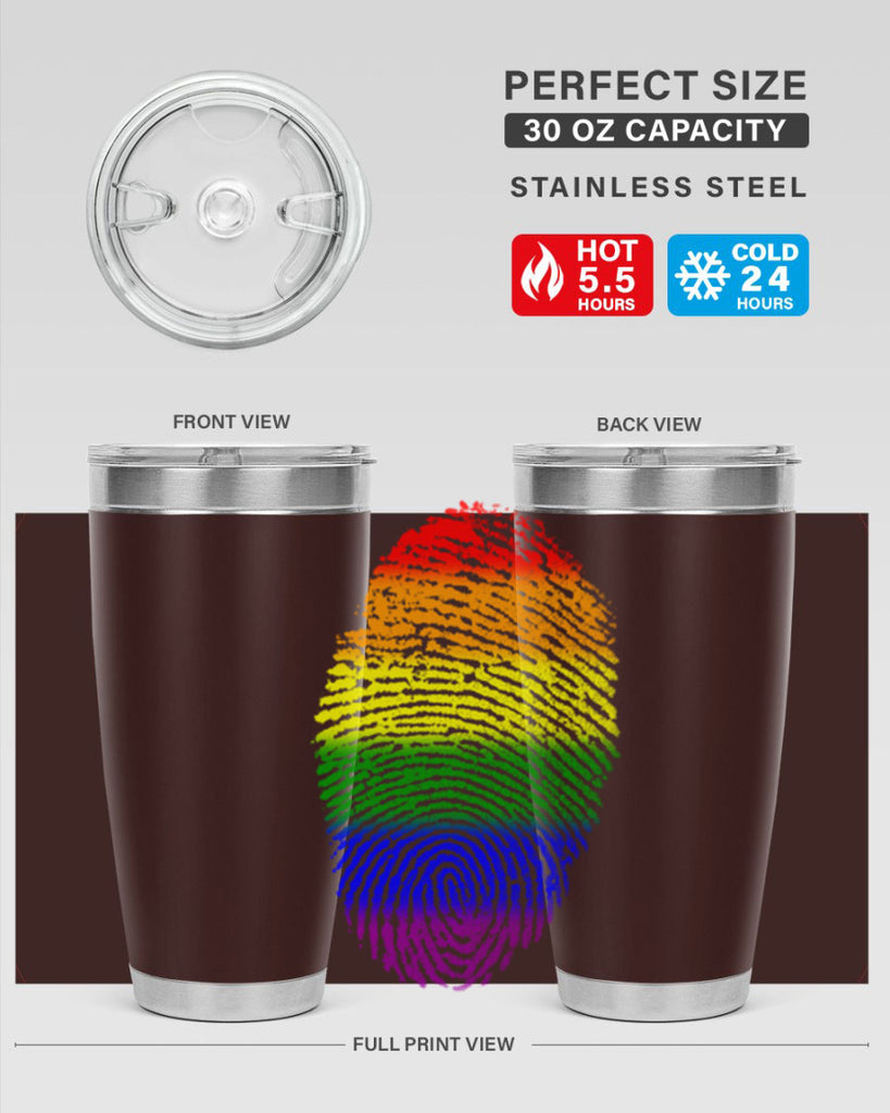 Rainbow Finger print 10#- lgbt- Tumbler