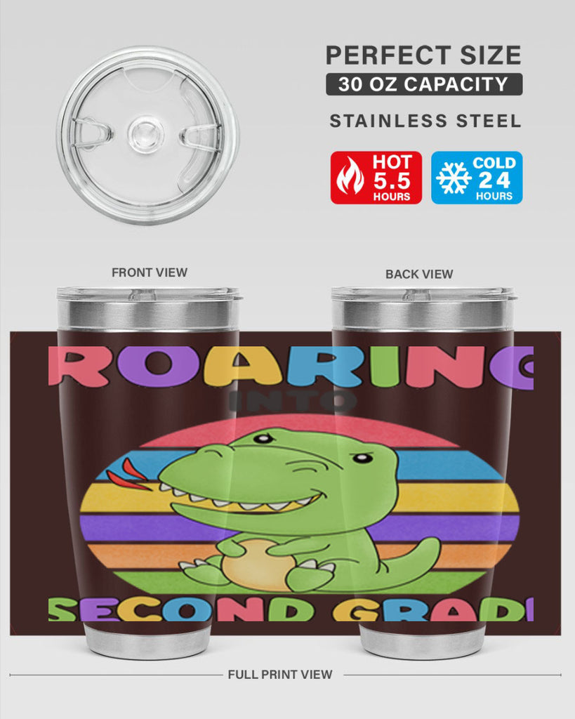 Roaring to 2nd Grade Trex 23#- second grade- Tumbler