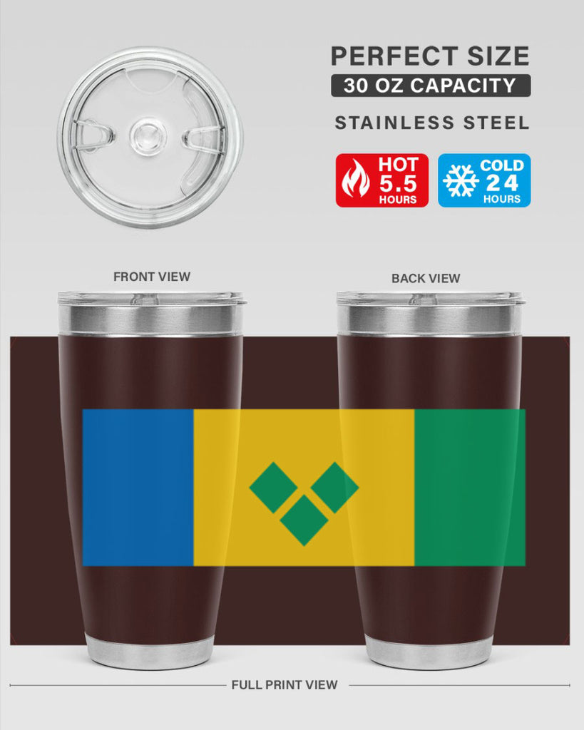 Saint Vincent and the Grenadines 50#- world flags- Tumbler