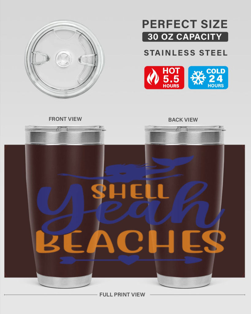 Shell Yeah Beaches 584#- mermaid- Tumbler