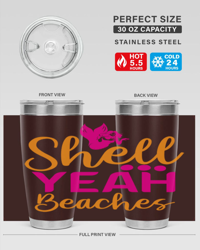 Shell Yeah Beaches 586#- mermaid- Tumbler