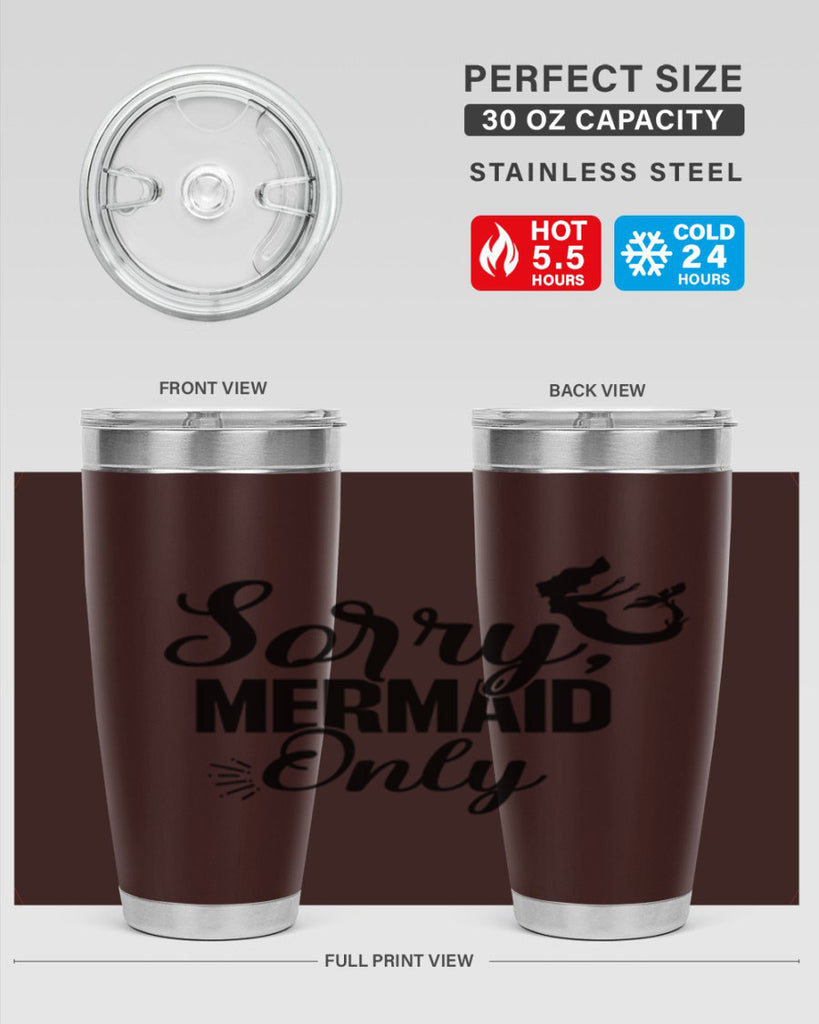 Sorry Mermaid Only 607#- mermaid- Tumbler