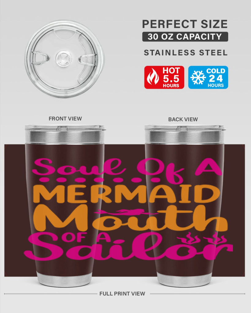 Soul Of A Mermaid Mouth Of A Sailor 619#- mermaid- Tumbler