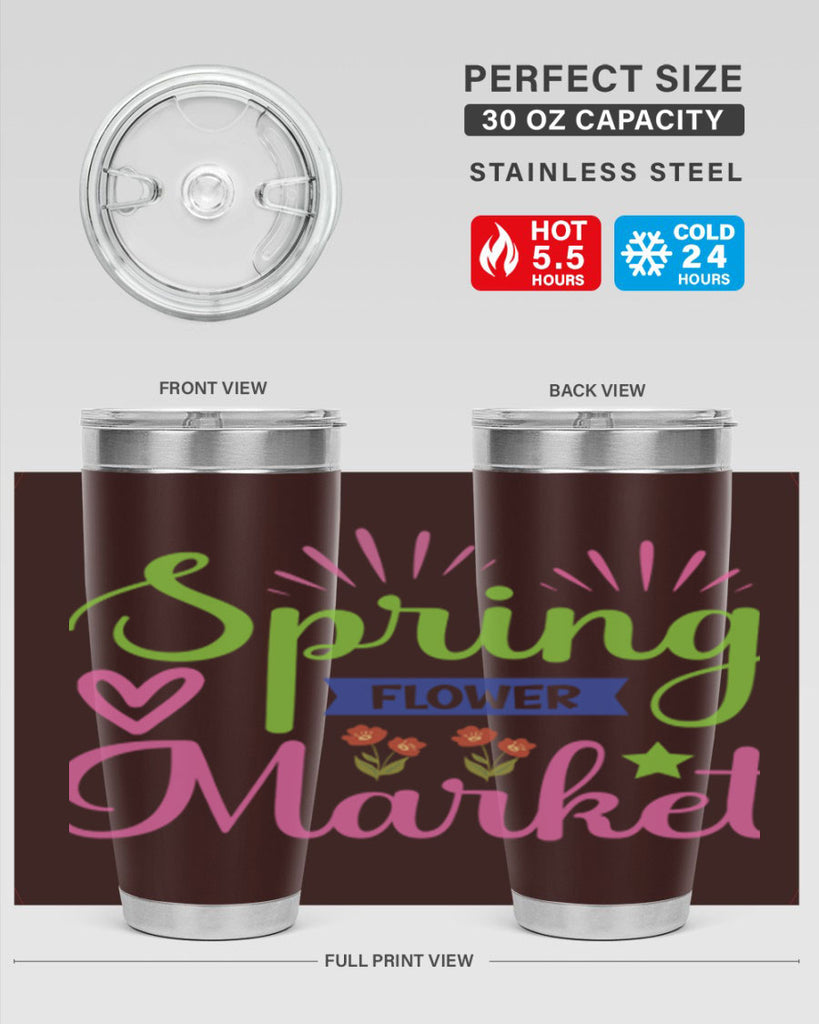 Spring Flower Market  487#- spring- Tumbler