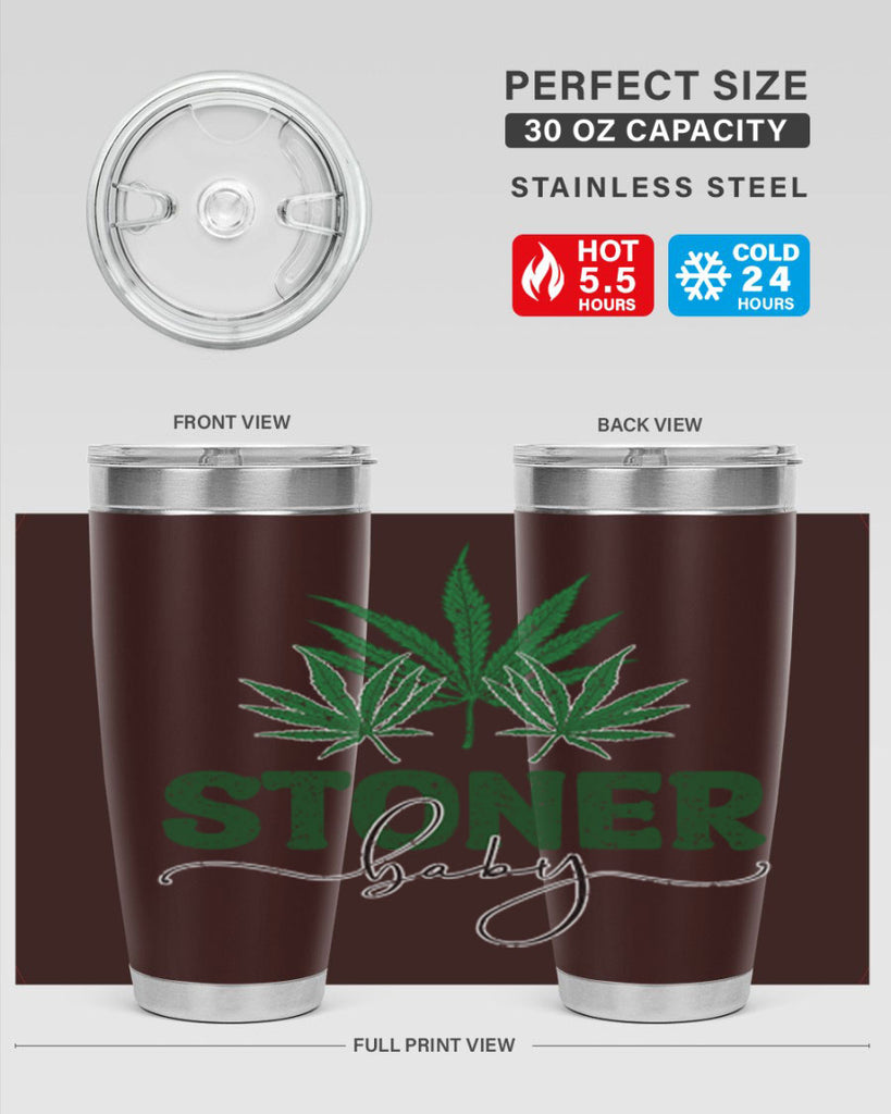 Stoner Baby Sublimation 261#- marijuana- Tumbler