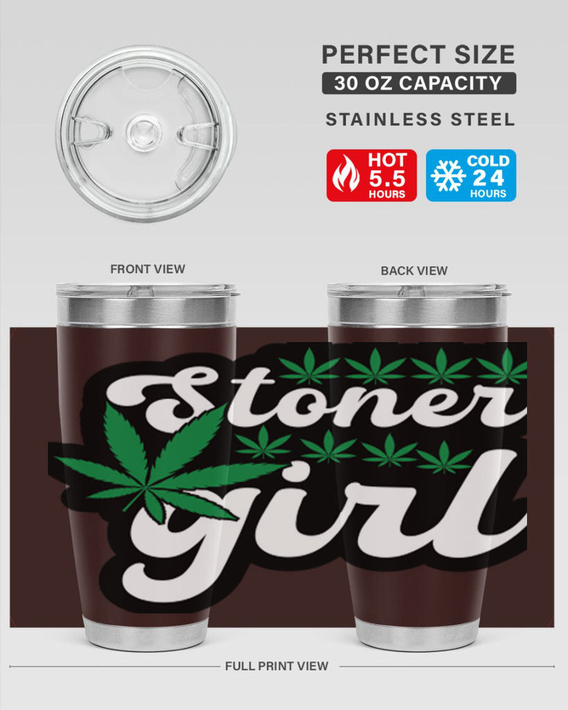 Stoner girl 263#- marijuana- Tumbler