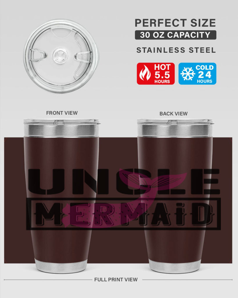 Uncle mermaid 634#- mermaid- Tumbler