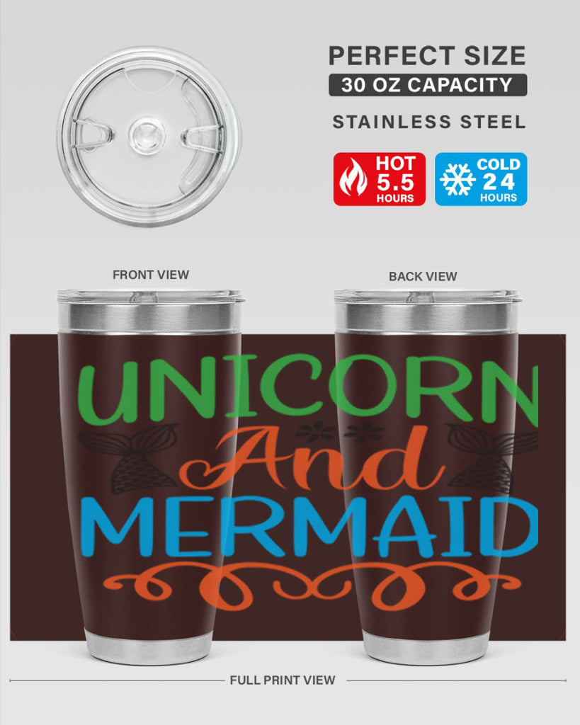 Unicorn And Mermaid 659#- mermaid- Tumbler