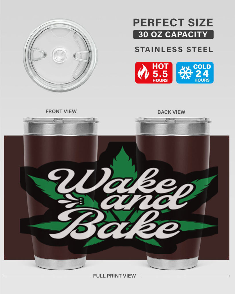 Wake and bake 273#- marijuana- Tumbler