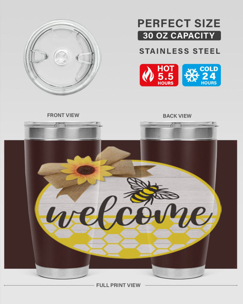 Welcome Bee and hive Mockup566#- spring- Tumbler