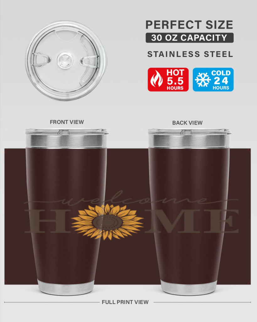 Welcome Home sunflower573#- spring- Tumbler