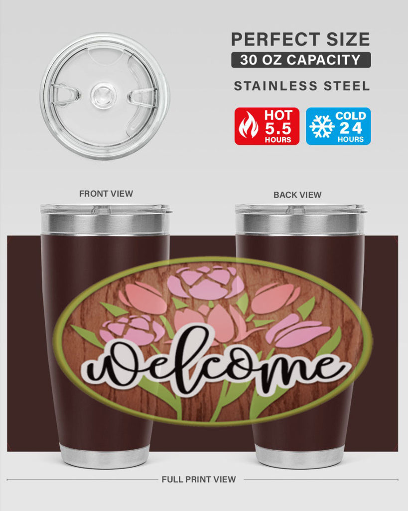 Welcome flowers bouquet Mockup570#- spring- Tumbler