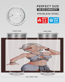 White hair girl wearing summer outfit 40#- anime- Tumbler