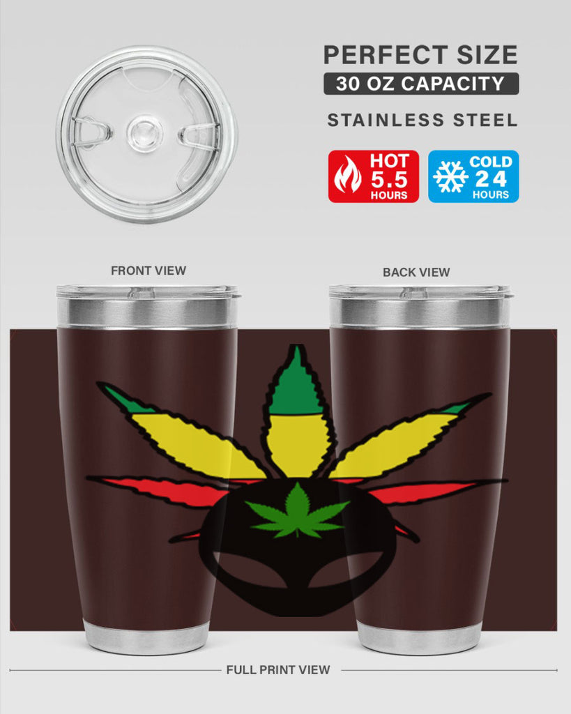 alien cannabis 10#- marijuana- Tumbler