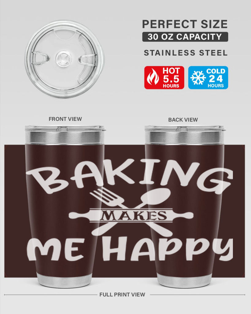 baking makes me happy 54#- kitchen- Tumbler