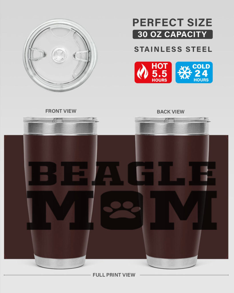 beagle mom 215#- mom- Tumbler