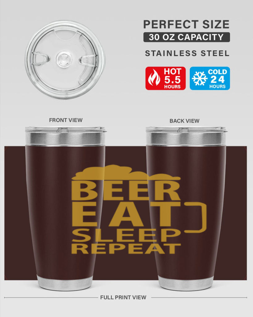 beer eat sleep 109#- beer- Tumbler