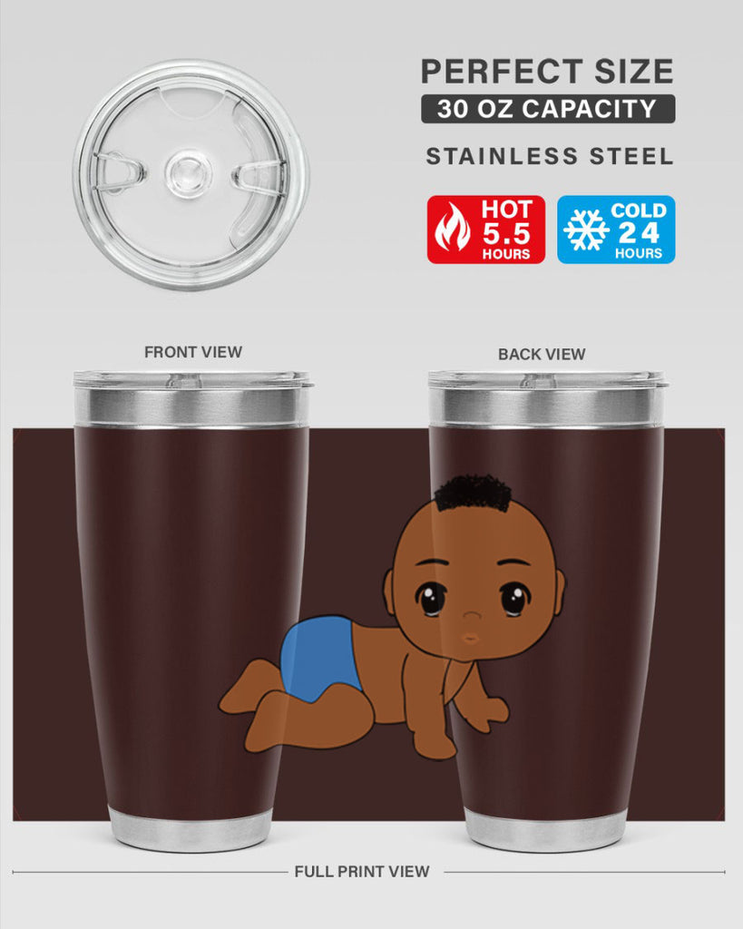 black baby boy 9#- black men - boys- tumbler