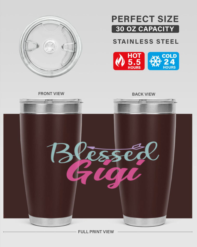 blessed gigi 65#- grandma - nana- Tumbler