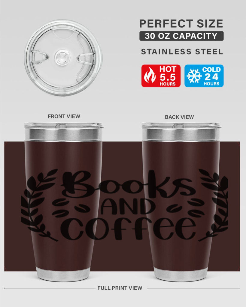 books and coffee 47#- reading- Tumbler