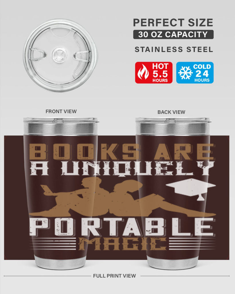 books are a uniquely portable magic 74#- reading- Tumbler