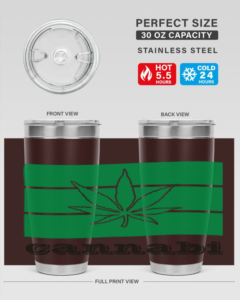 cannabi flag 36#- marijuana- Tumbler