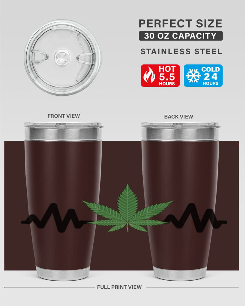 cannabis heartbeat 46#- marijuana- Tumbler