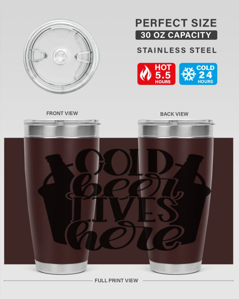 cold beer lives here 43#- beer- Tumbler