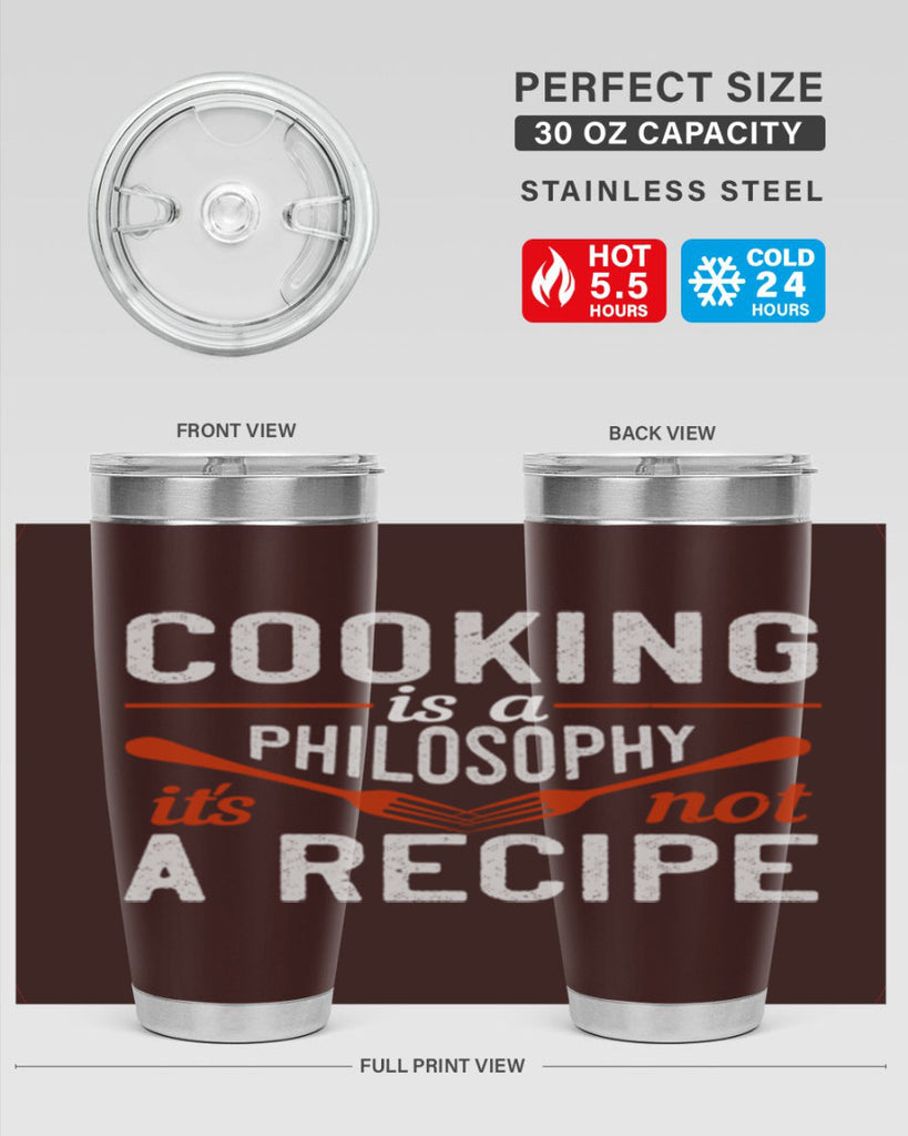 cooking is a philosophy its not a recipe 49#- cooking- Tumbler