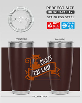 crazy cat lady Style 43#- cat- Tumbler