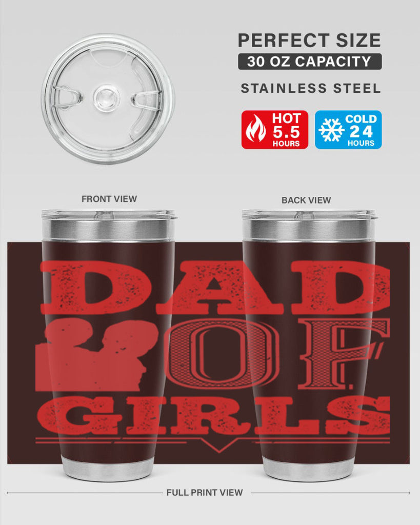 dad of girls 269#- fathers day- Tumbler