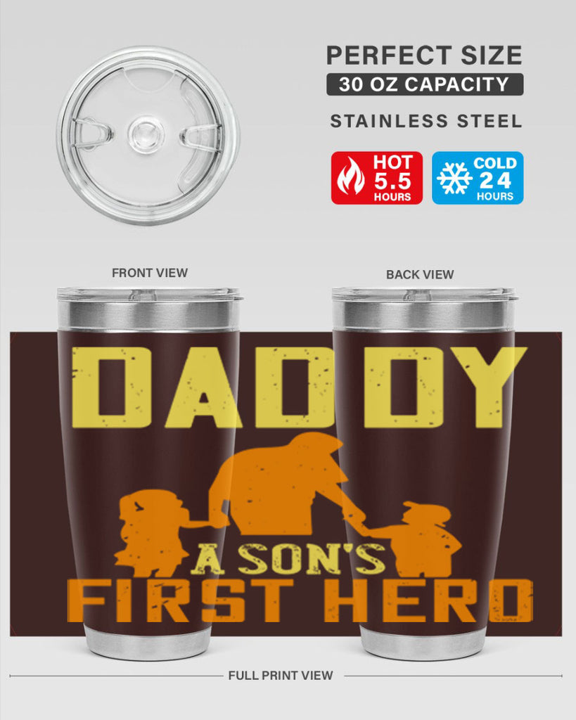 daddy a sons first hero 249#- fathers day- Tumbler
