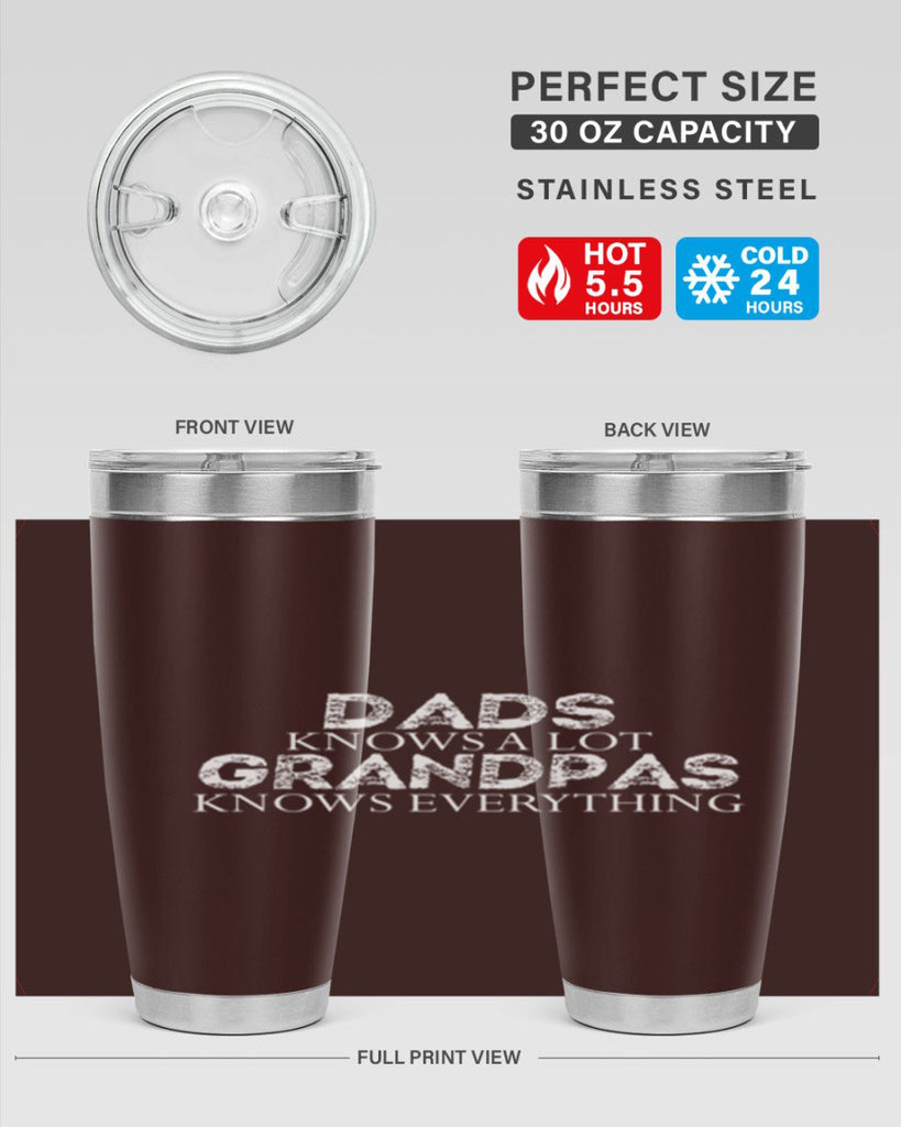 dads knows a lot grandpas knows everything 15#- dad- Tumbler